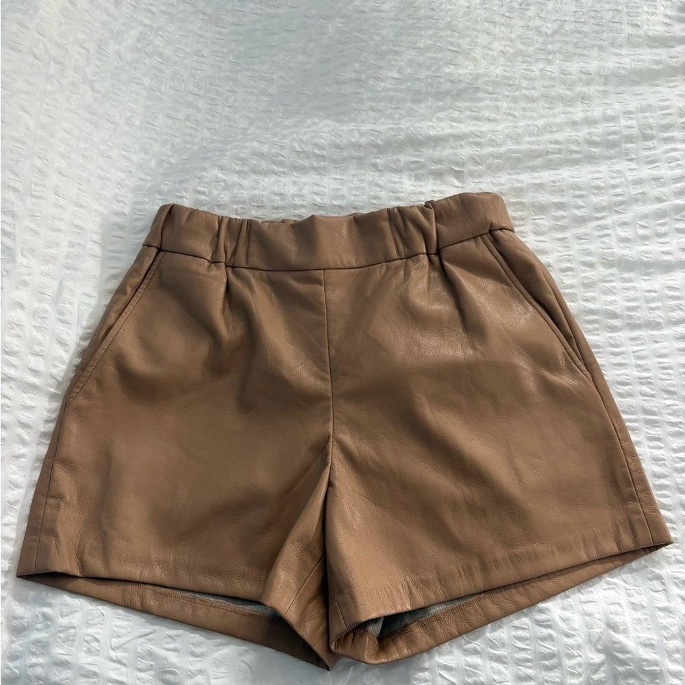 Anine Bing Kia Faux Leather Shorts – Brand New with Tags (Size Small, Brown)
